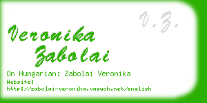 veronika zabolai business card